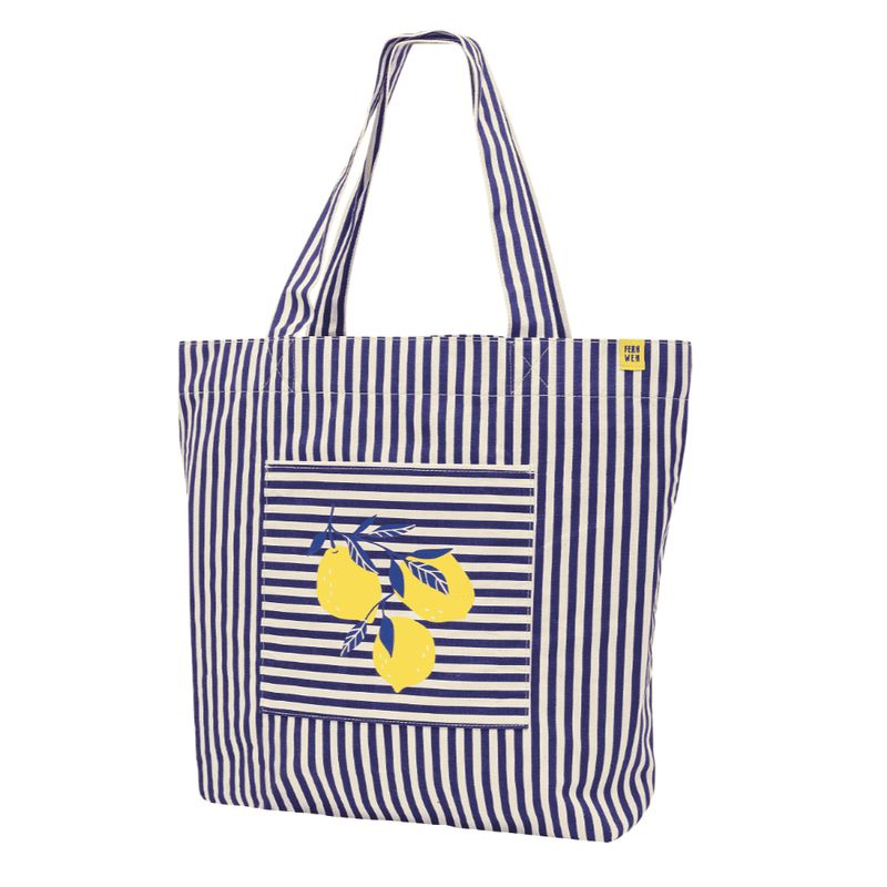 BOLSA ALGODÓN GRANDE LIMONES SHOPPING 