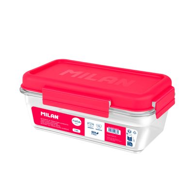 FIAMBRERA MILAN TRITAN rectangular hermética 1,2 LITROS MILAN NATA 624 