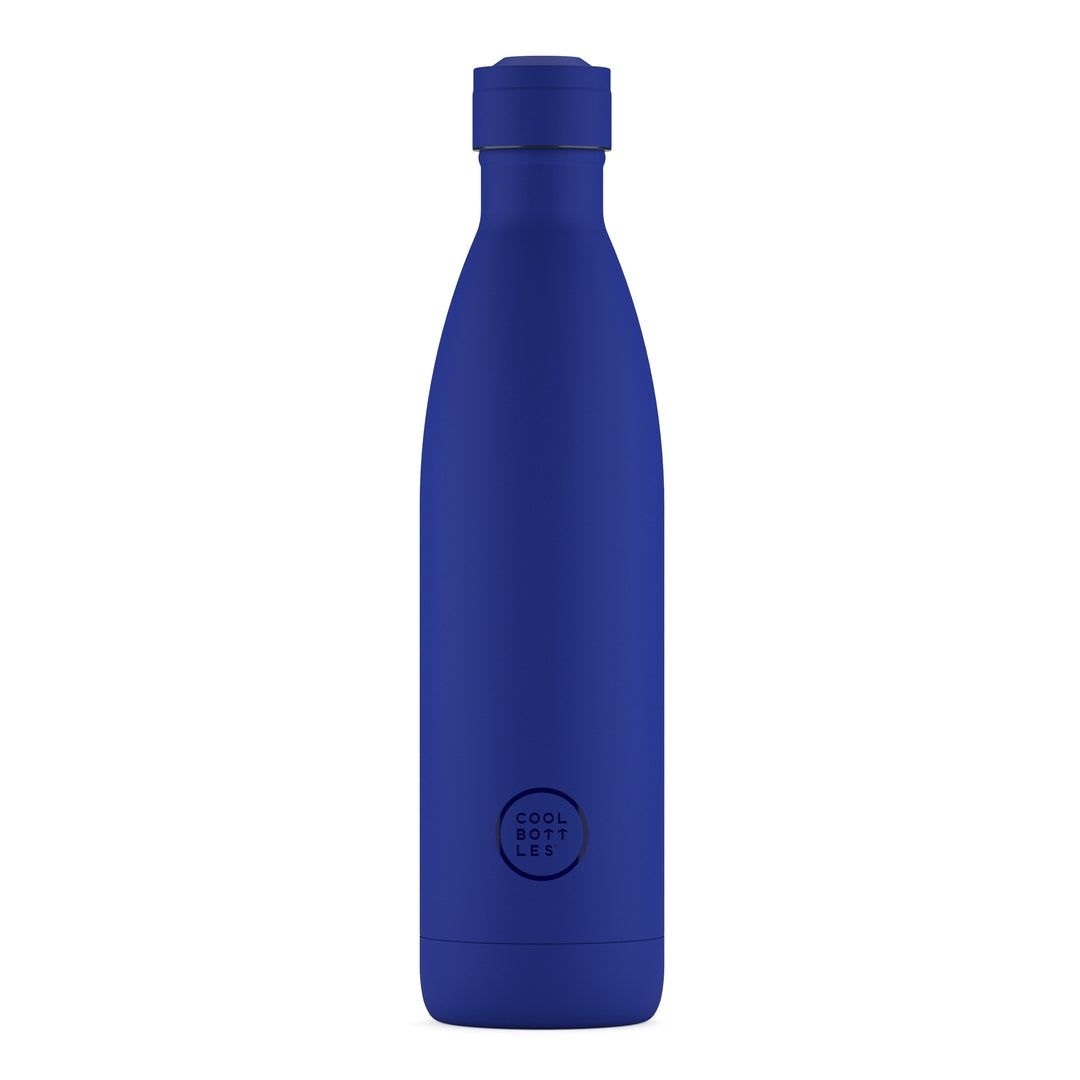 BOTELLA TÉRMICA COOL BOTTLES 750 ML AZUL MARINO ACERO INOXIDABLE 36 HORAS FRÍO VIVID BLUE 