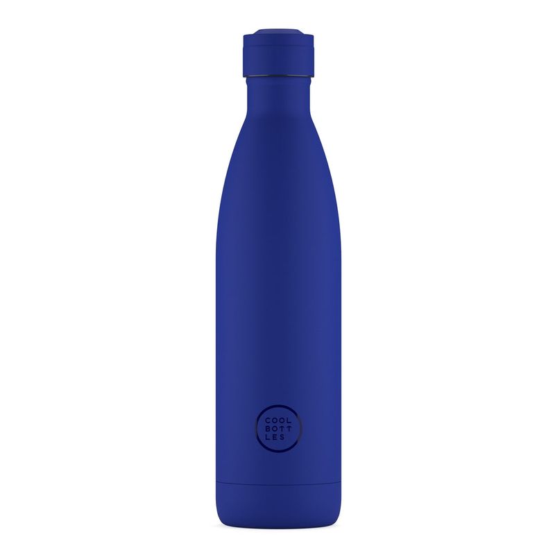 BOTELLA TÉRMICA COOL BOTTLES 750 ML AZUL MARINO ACERO INOXIDABLE 36 HORAS FRÍO VIVID BLUE 