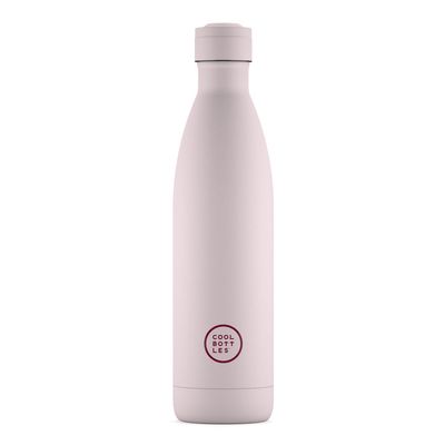 BOTELLA TÉRMICA COOL BOTTLES 750 ML VIVID ROSA ACERO INOXIDABLE 36 HORAS FRÍO PASTEL PINK 