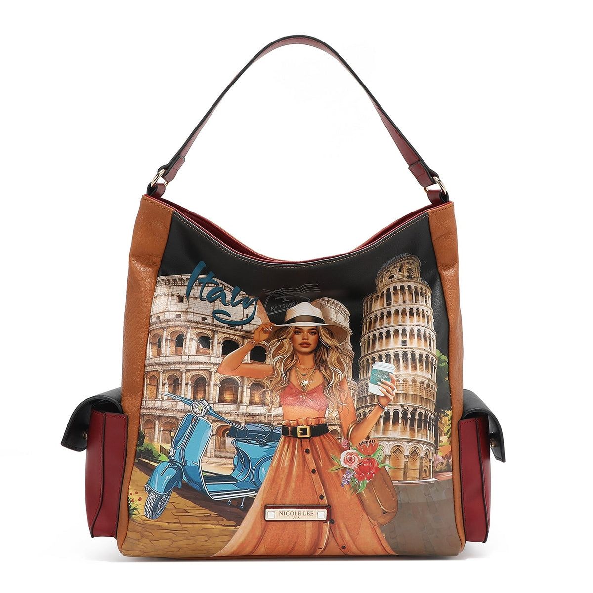 BOLSO DE MANO NICOLE LEE MARTHA TRAVELS ITALY 
