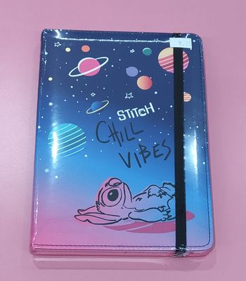 CUADERNO STITCH A5 ACOLCHADO CON CIERRE ELÁSTICO LIBRETA 