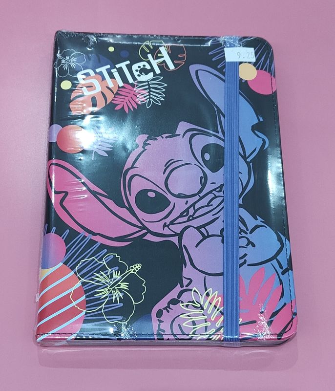 CUADERNO STITCH A5 ACOLCHADO CON CIERRE ELÁSTICO LIBRETA 