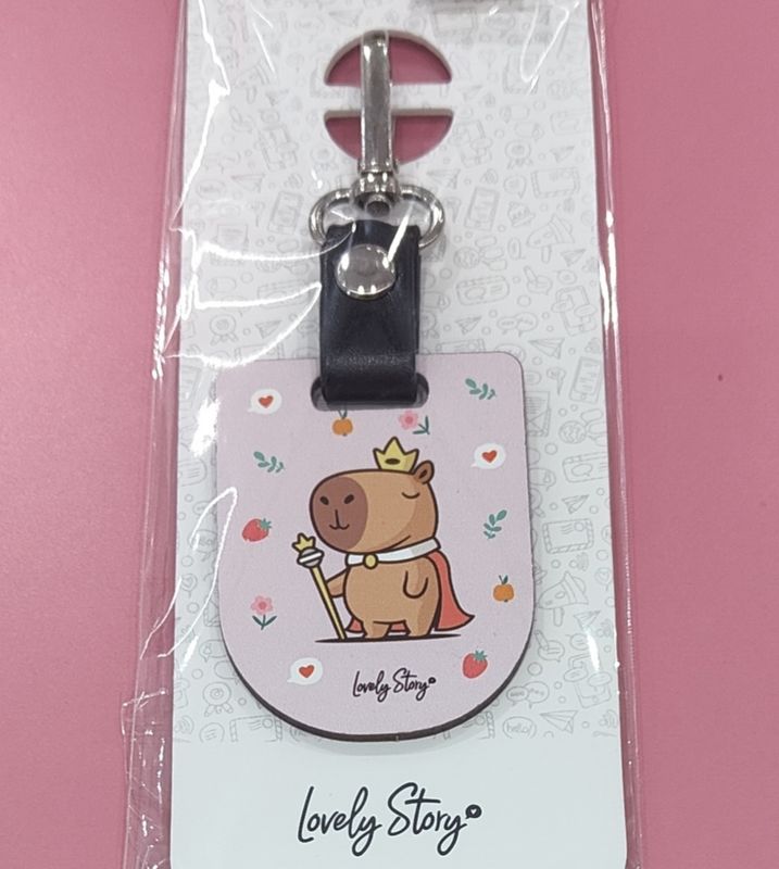 LLAVERO CAPIBARA DIVERTIDO MADERA CAPYBARA REY