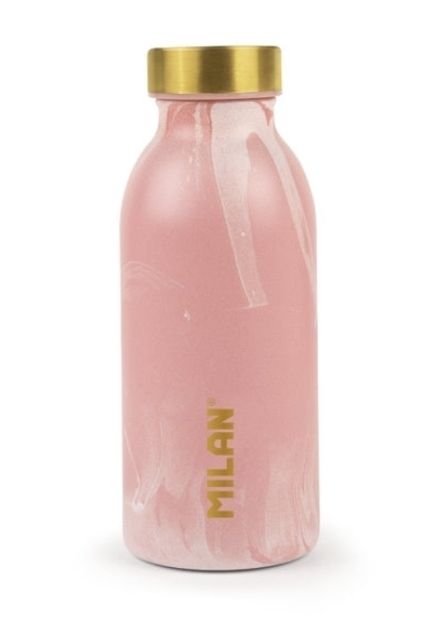 BOTELLA TÉRMICA MILAN 350 ML ACERO INOXIDABLE ISOTÉRMICA ROSA