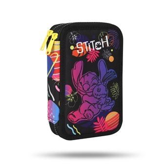 STITCH PLUMIER 2 PISOS COOLPACK STITCH BLACK DISNEY estuche escolar 2 CREMALLERAS