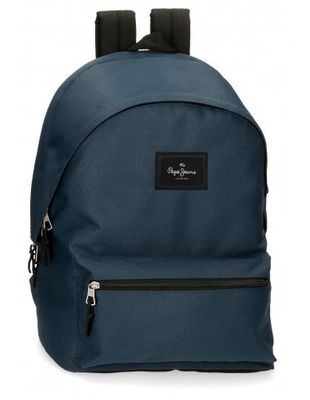 MOCHILA LISA PEPE JEANS AZUL MARINO ARIS EVERGREEN PORTAORDENADOR 