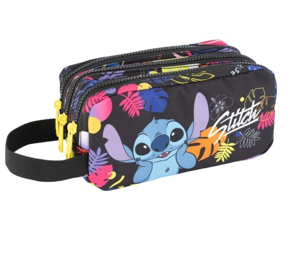 ESTUCHE PORTATODO PRIMUS TRIPLE STITCH COOLPACK DISNEY TRES CREMALLERAS nueva colección BLACK 