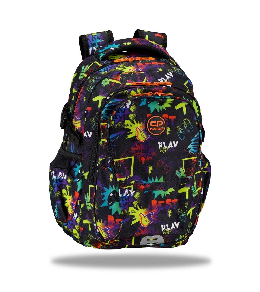 MOCHILA COOLPACK JUVENIL DUO NEON GAME ADAPTABLE A CARRO 