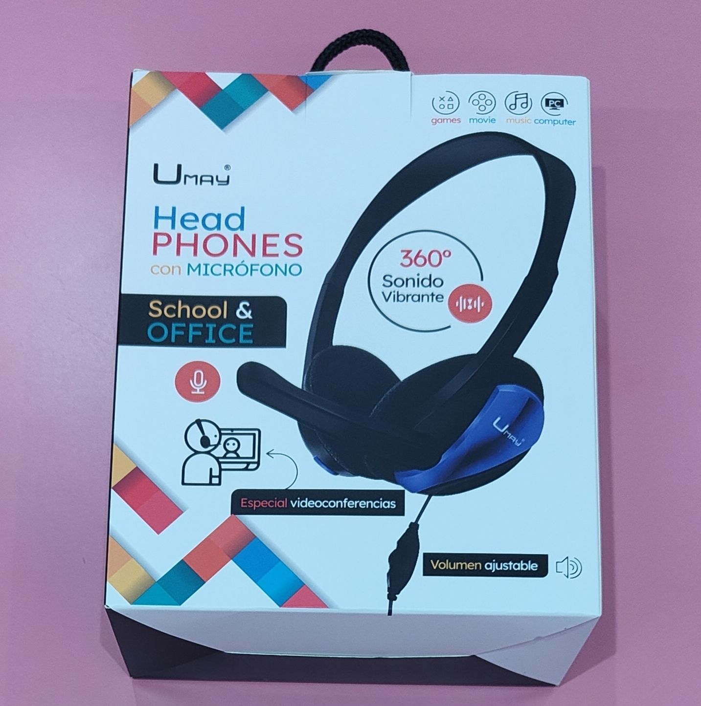 AURICULARES CON MICRÓFONO UMAY AZUL con cable 