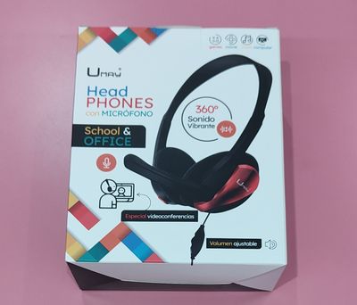 AURICULARES CON MICRÓFONO UMAY ROJO con cable 