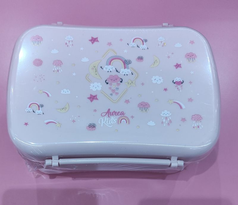 FIAMBRERA LUNCH BOX ARCOIRIS Y NUBES ROSA TUPPER CON TAPA REFRIGERANTE contenedor de alimentos con enfriador 