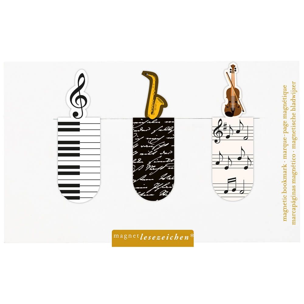 PUNTOS DE LIBRO MAGNÉTICOS MÚSICA MARCAPÁGINAS 