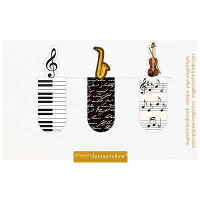 PUNTOS DE LIBRO MAGNÉTICOS MÚSICA MARCAPÁGINAS 