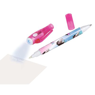 BOLÍGRAFO CÓDIGO SECRETO 2 EN 1 CABALLOS TINTA INVISIBLE 