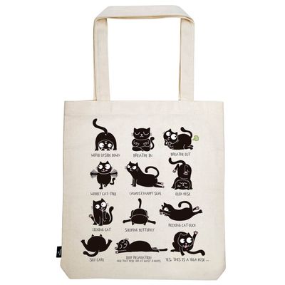 BOLSA TELA SHOPPING ED THE CAT YOGA 