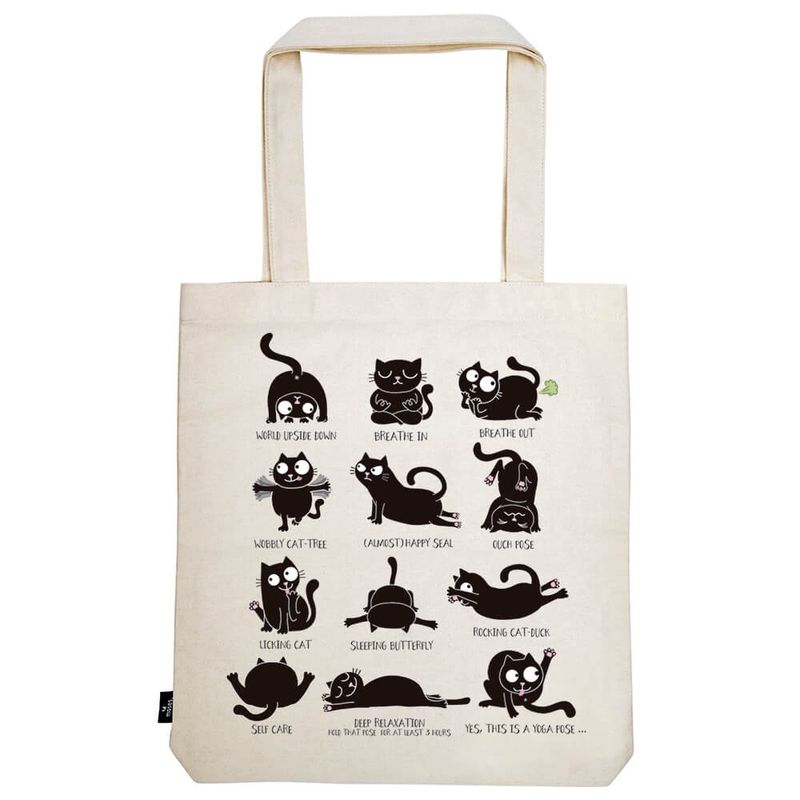 BOLSA TELA SHOPPING ED THE CAT YOGA 