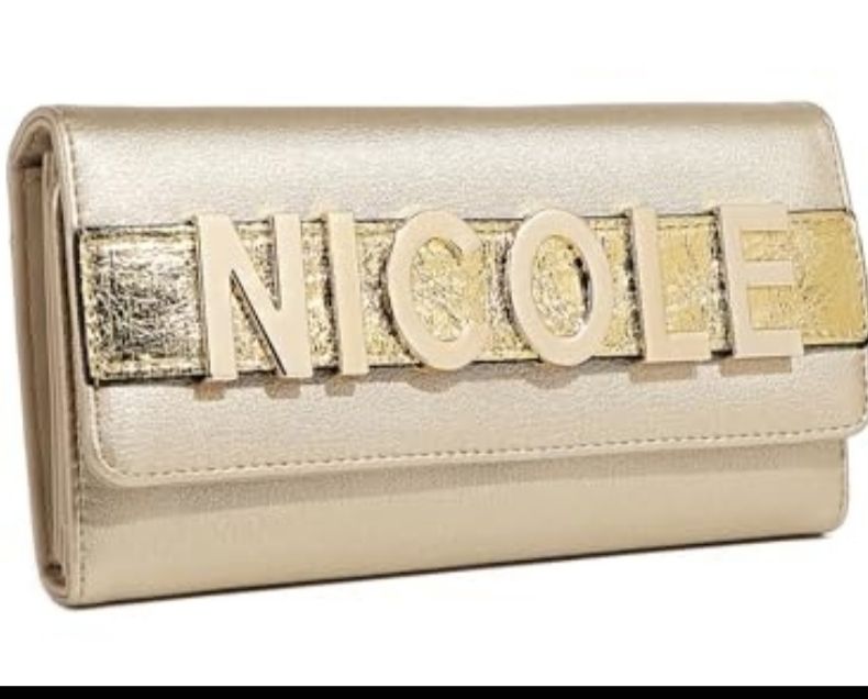 BILLETERO NICOLE LEE CALISTA GOLD BILLETERA ORO DORADO  BILLETERO NICOLE LEE CALISTA GOLD BILLETERA ORO DORADO