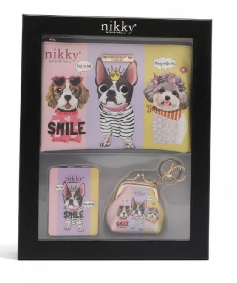 CONJUNTO TRES PIEZAS NICOLE LEE BEST BUDDIES PACK REGALO PERROS
