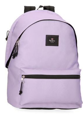 MOCHILA LISA PEPE JEANS ARIS LILA PORTAORDENADOR 