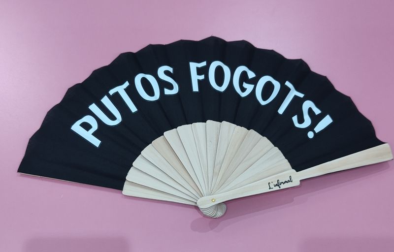 ABANICO VENTALL PUTOS FOGOTS negre 