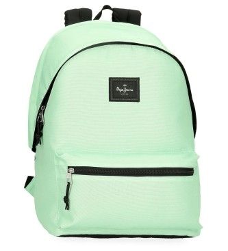 MOCHILA LISA PEPE JEANS ARIS VERDE EVERGREEN PORTAORDENADOR 