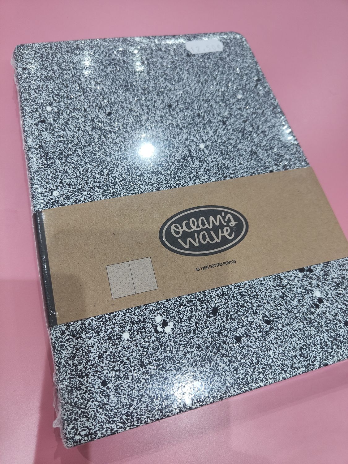 LIBRETA CUADERNO PURPURINA OCEAN'S WAVE BRILLI BRILLI A5 PLATA 