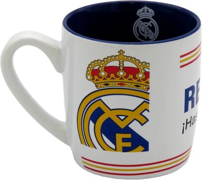 TAZA REAL MADRID CERÁMICA MUG BLANCO 380 ML