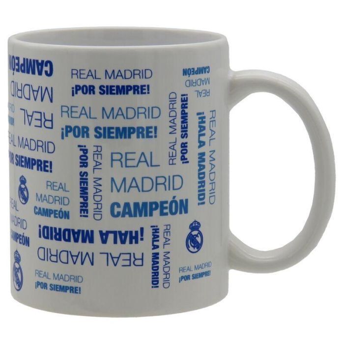 TAZA REAL MADRID CERÁMICA MUG BLANCO 330 ML