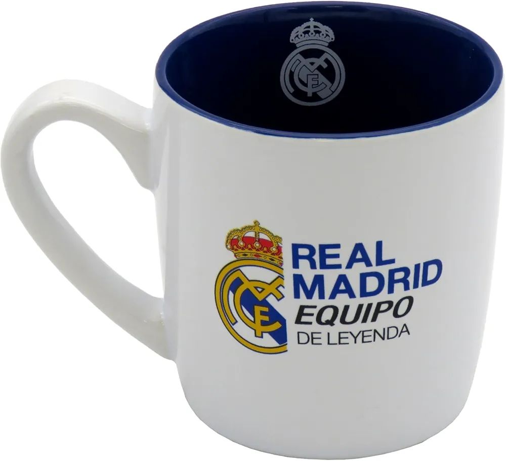 TAZA REAL MADRID CERÁMICA MUG BLANCO 380 ML
