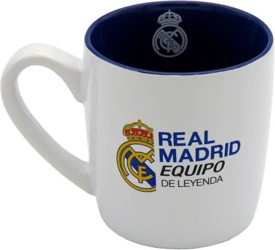 TAZA REAL MADRID CERÁMICA MUG BLANCO 380 ML