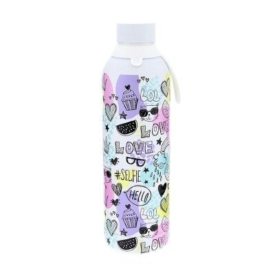 BOTELLA TÉRMICA LOVE 710 ml ACERO INOXIDABLE AUREA blanco 