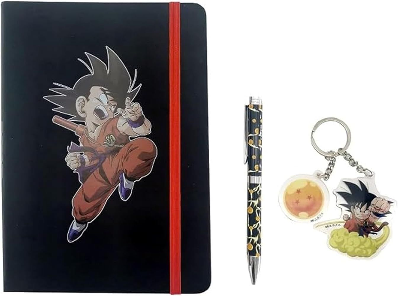 CUADERNO DRAGÓN BALL CON BOLÍGRAFO Y LLAVERO GOKU 