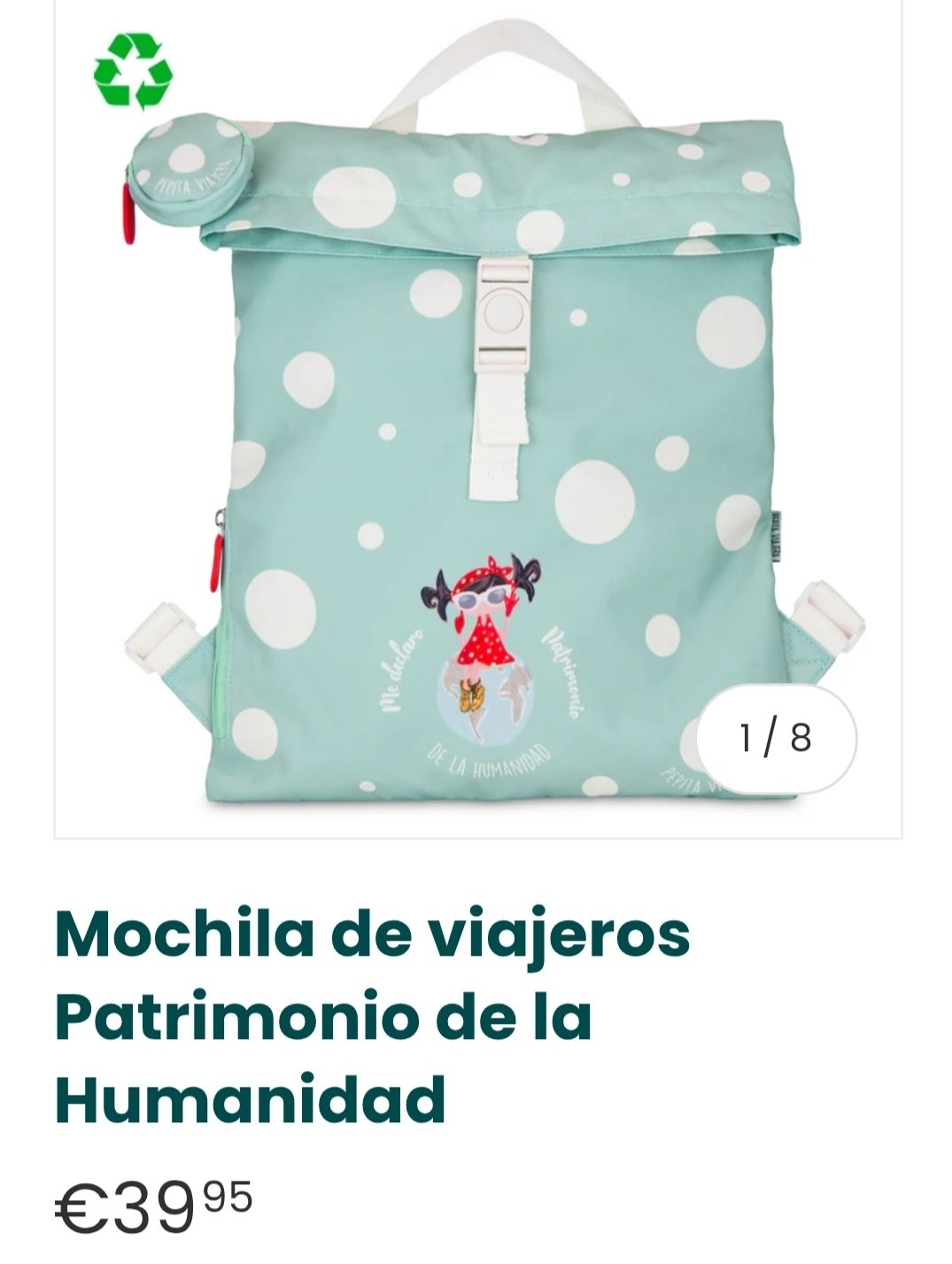 MOCHILA DE VIAJE PATRIMONIO DE LA HUMANIDAD PEPITA VIAJERA  MOCHILA DE VIAJE PATRIMONIO DE LA HUMANIDAD PEPITA VIAJERA