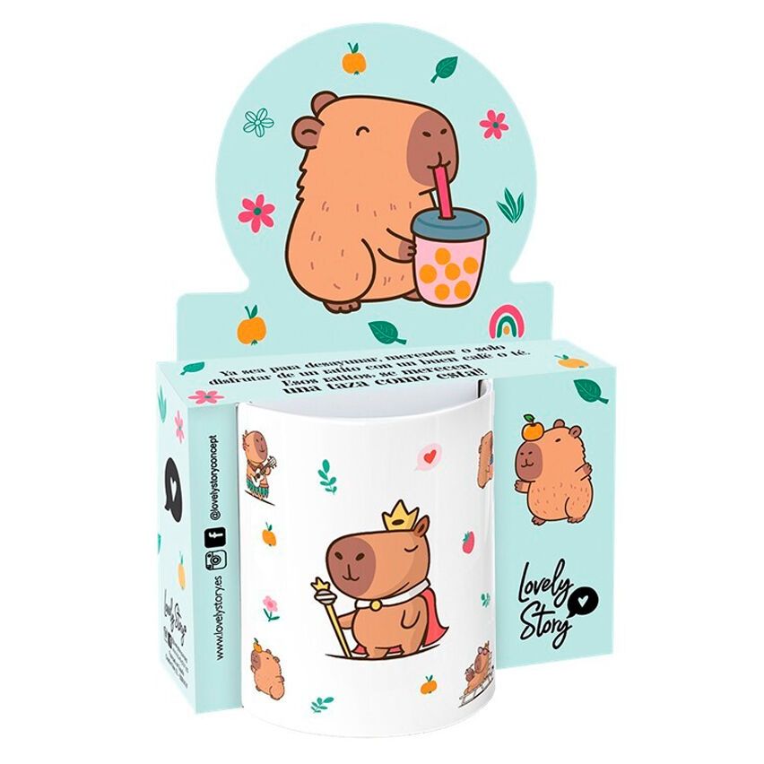 TAZA CAPYBARA REY LOVELY STORY CAPIBARA  TAZA CAPYBARA REY LOVELY STORY CAPIBARA