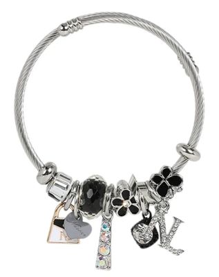 PULSERA CON CHARM NICOLE LEE PLATEADA BRAZALETE 