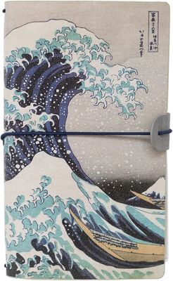 CUADERNO DE VIAJE HOKUSAI LA GRAN OLA de KANAGAWA LIBRETA VIAJERA DIARIO DE VIAJE 