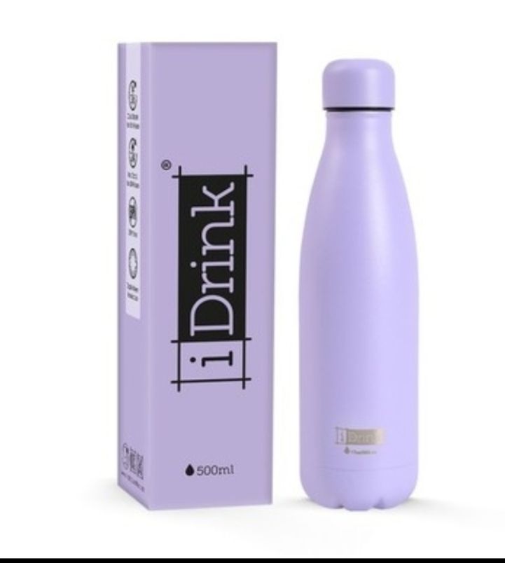 BOTELLA TÉRMICA VIOLETA 1 LITRO I DRINK ACERO INOXIDABLE 