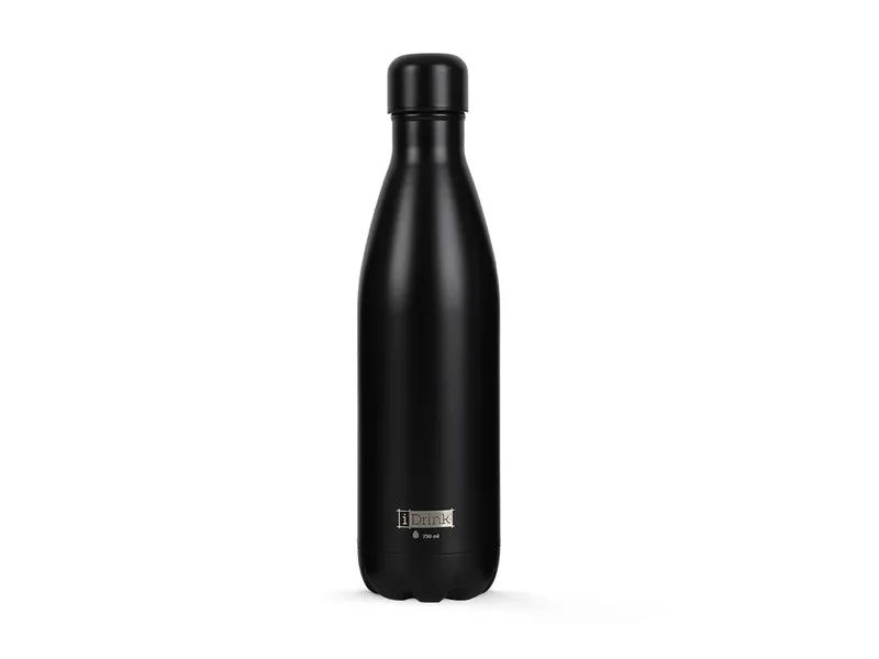 BOTELLA TÉRMICA NEGRA 1 LITRO I DRINK 1000 ML acero inoxidable 