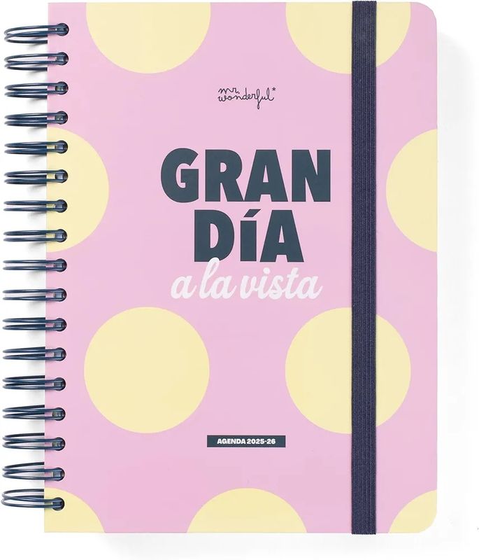 AGENDA MR.WONDERFUL GRAN DÍA A LA VISTA A5 día página 2025-26