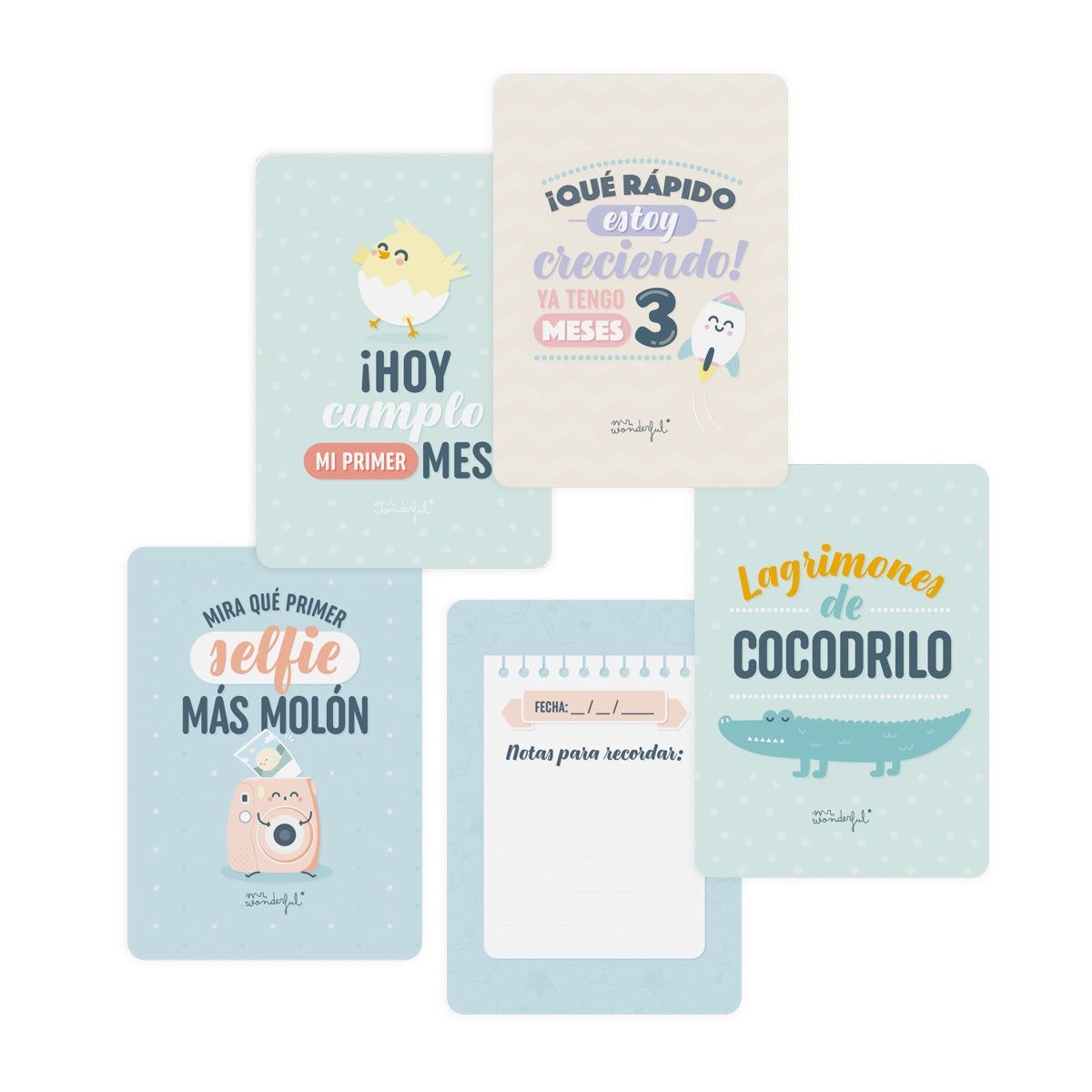 TARJETAS PARA BEBES PRIMER AÑO MR. WONDERFUL 