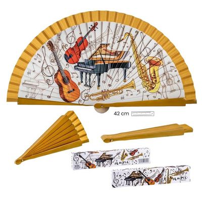 ABANICO INSTRUMENTOS MUSICALES MUSICA 