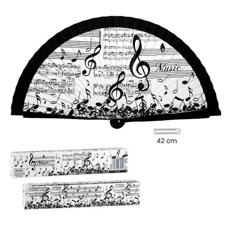 ABANICO NOTAS MUSICALES MUSICA 