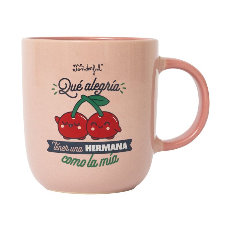 TAZA MR WONDERFUL HERMANA CERÁMICA 370ML