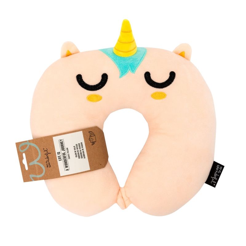 COJÍN CERVICAL MR WONDERFUL UNICORNIO COJÍN DE VIAJE INFANTIL PELUCHE 