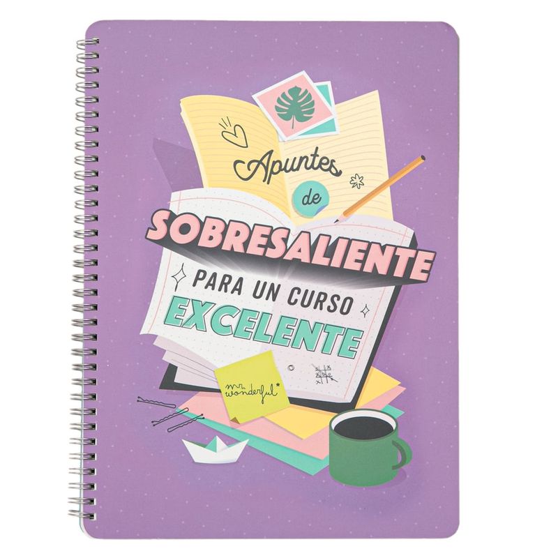 LIBRETA MR WONDERFUL A4 SOBRESALIENTE cuadros 