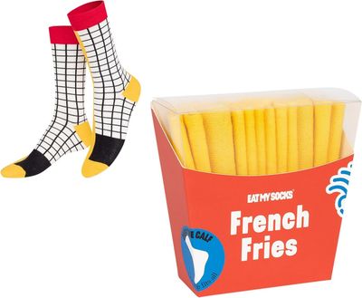 CALCETINES DIVERTIDOS PATATAS FRITAS EAT MY SHOCK ADULTO  CALCETINES DIVERTIDOS PATATAS FRITAS EAT MY SHOCK ADULTO