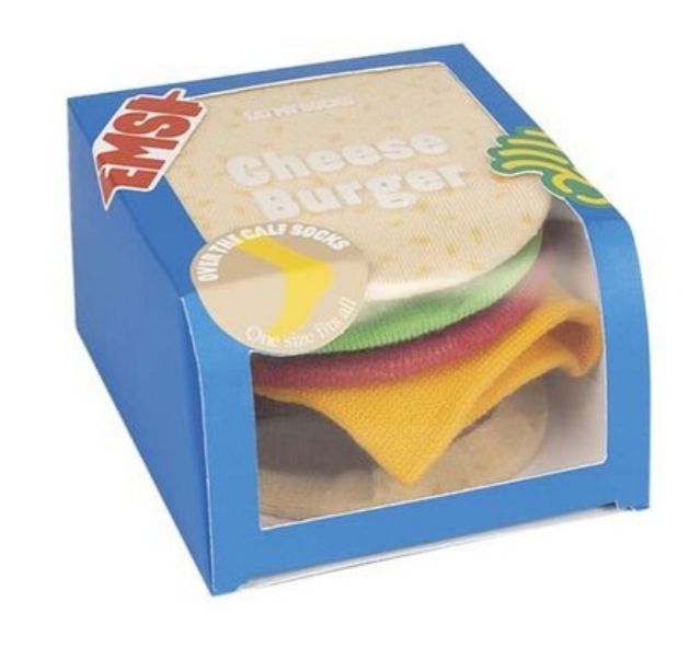 CALCETINES DIVERTIDOS HAMBURGUESA EAT MY SHOCK ADULTO  CALCETINES DIVERTIDOS HAMBURGUESA EAT MY SHOCK ADULTO