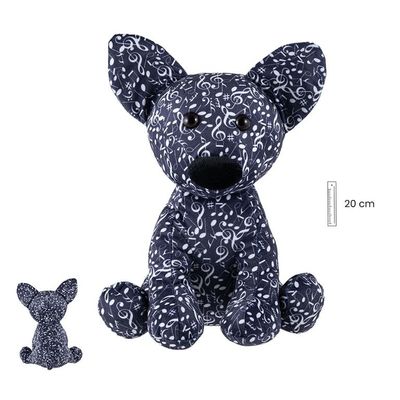 PERRO MÚSICA PELUCHE NOTAS MUSICALES 20 CM  PERRO MÚSICA PELUCHE NOTAS MUSICALES 20 CM
